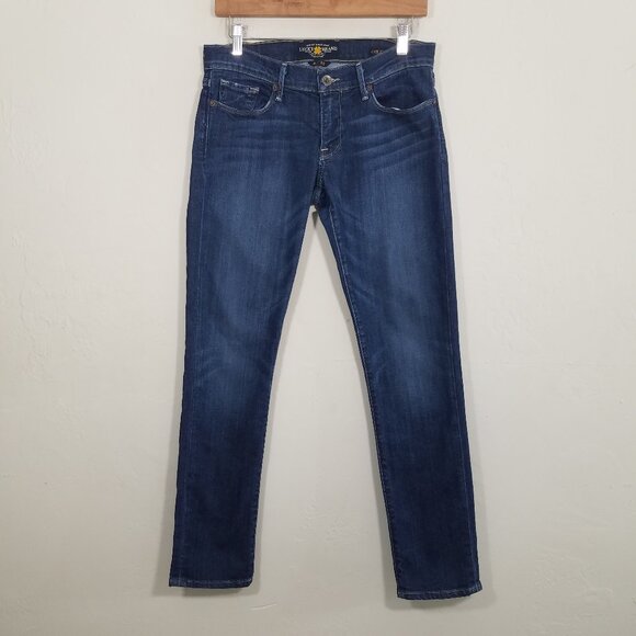 Lucky Brand Cate Stacked Skinny Jeans Stretch Blue Size 6/28 - Picture 1 of 7